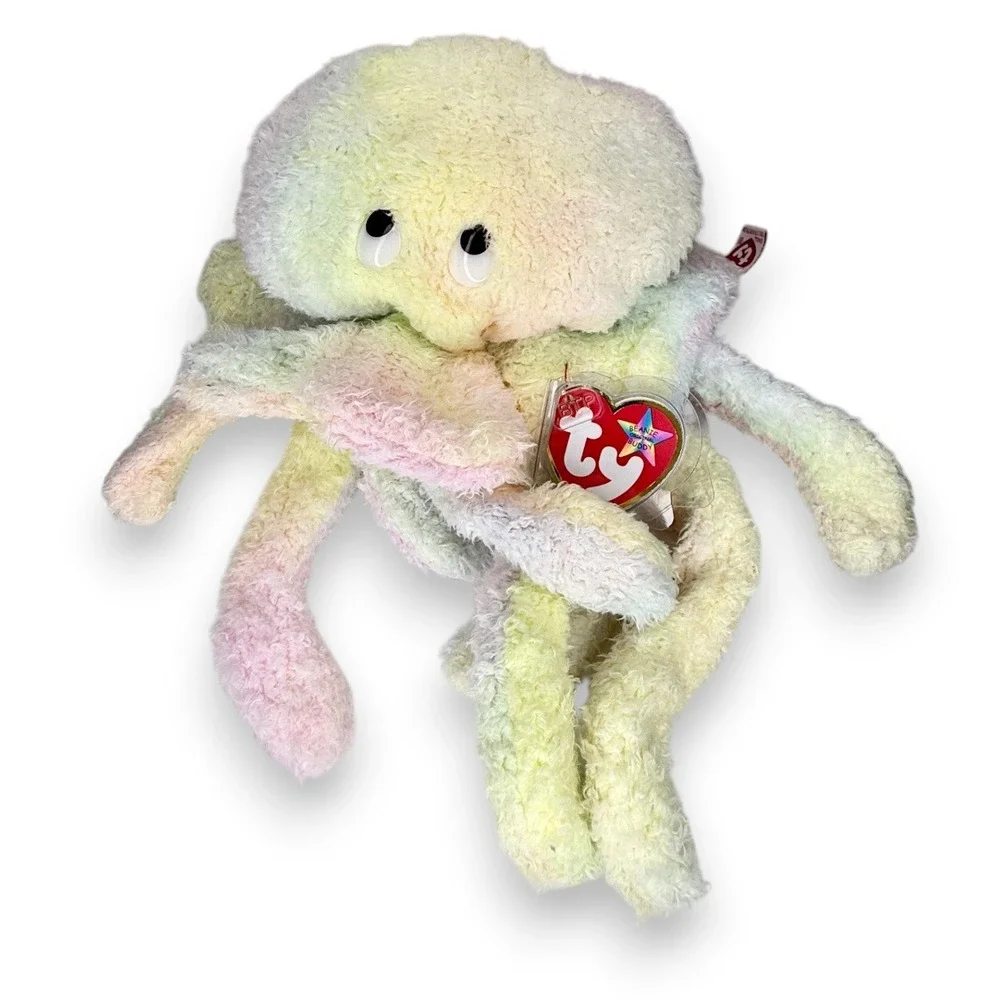 Goochy the Jellyfish | Pastel Ocean Drifter | Mint Heart Tag TY Beanie Buddy